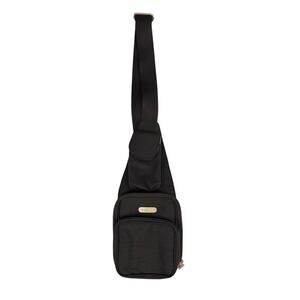 Baggallini Uptown Hudson Black Nylon Sling Crossbody Bag Adjustable Strap
